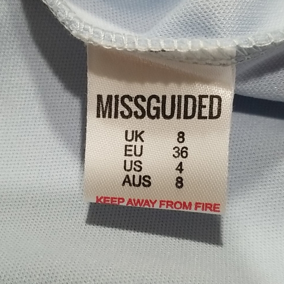 Missguided light blue sleeveless halter dress. Size 4 - Picture 14 of 15